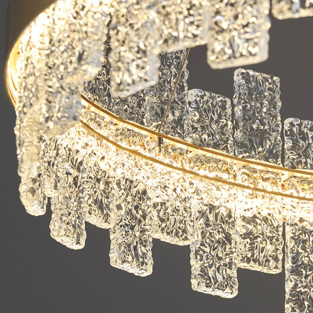 Light Luxury Round Glass Chandelier - Nuvé