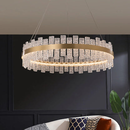 Light Luxury Round Glass Chandelier - Nuvé