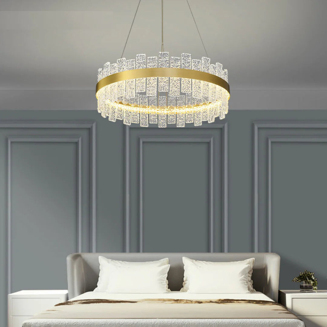 Light Luxury Round Glass Chandelier - Nuvé