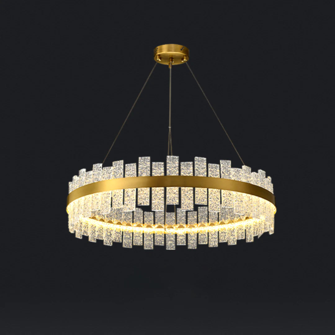 Light Luxury Round Glass Chandelier - Nuvé