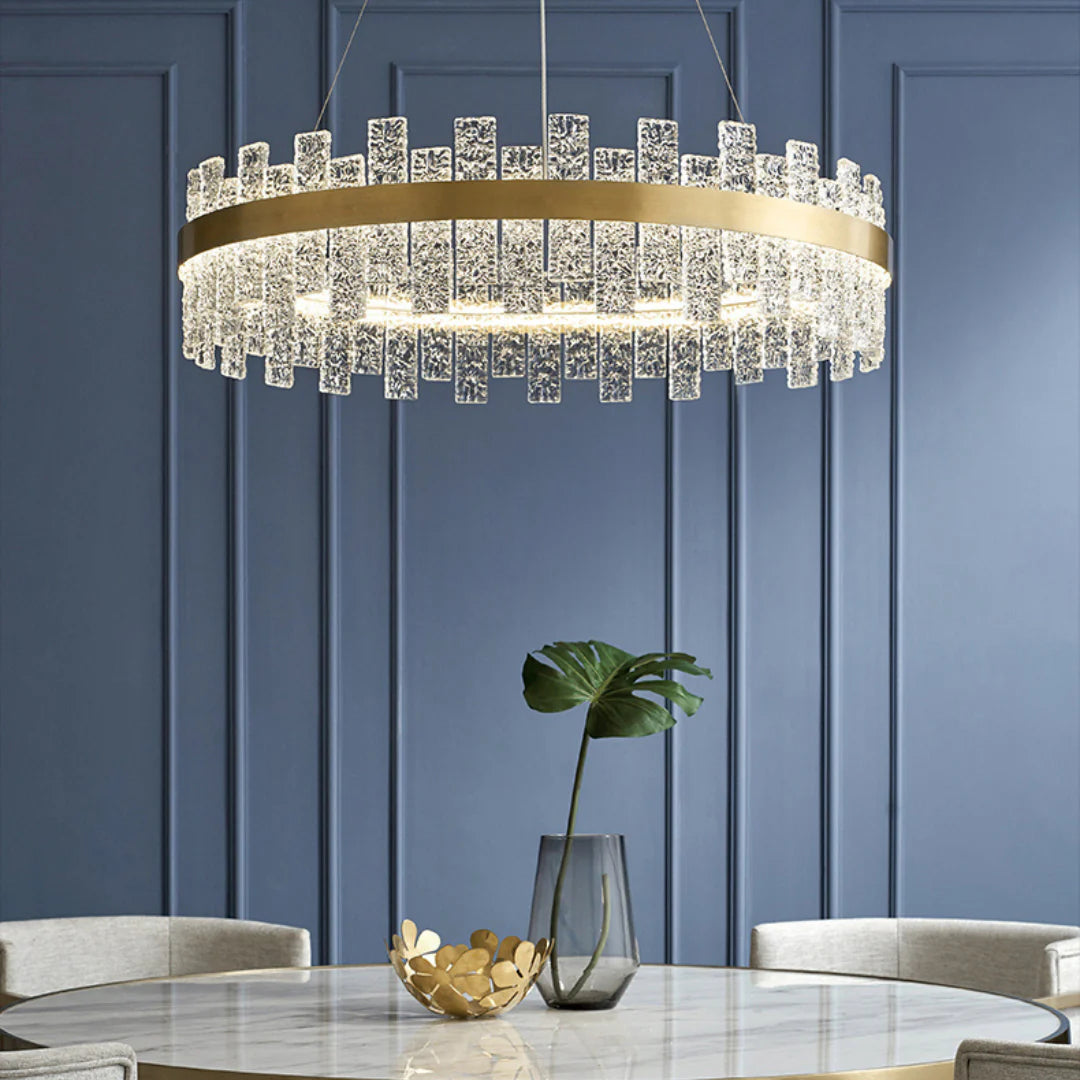 Light Luxury Round Glass Chandelier - Nuvé