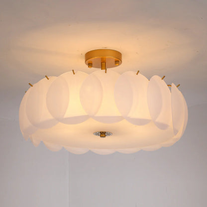 Light Luxury Round Glass Ceiling Lamp - Nuvé