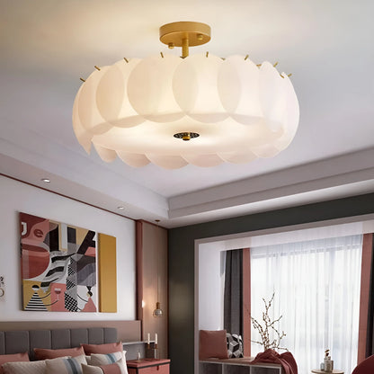 Light Luxury Round Glass Ceiling Lamp - Nuvé