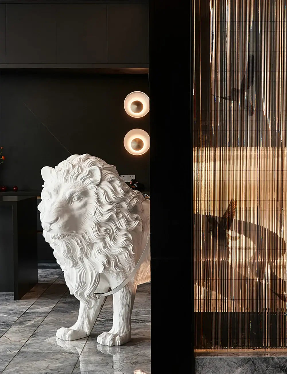 Lion Statue Floor Lamp - Nuvé