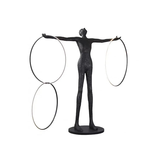 Liva Sculpture Ring Figure Floor Lamp - Nuvé
