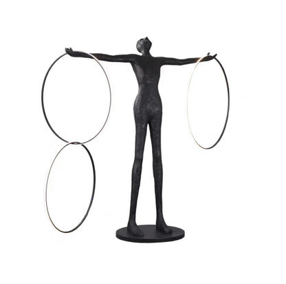 Liva Sculpture Ring Figure Floor Lamp - Nuvé