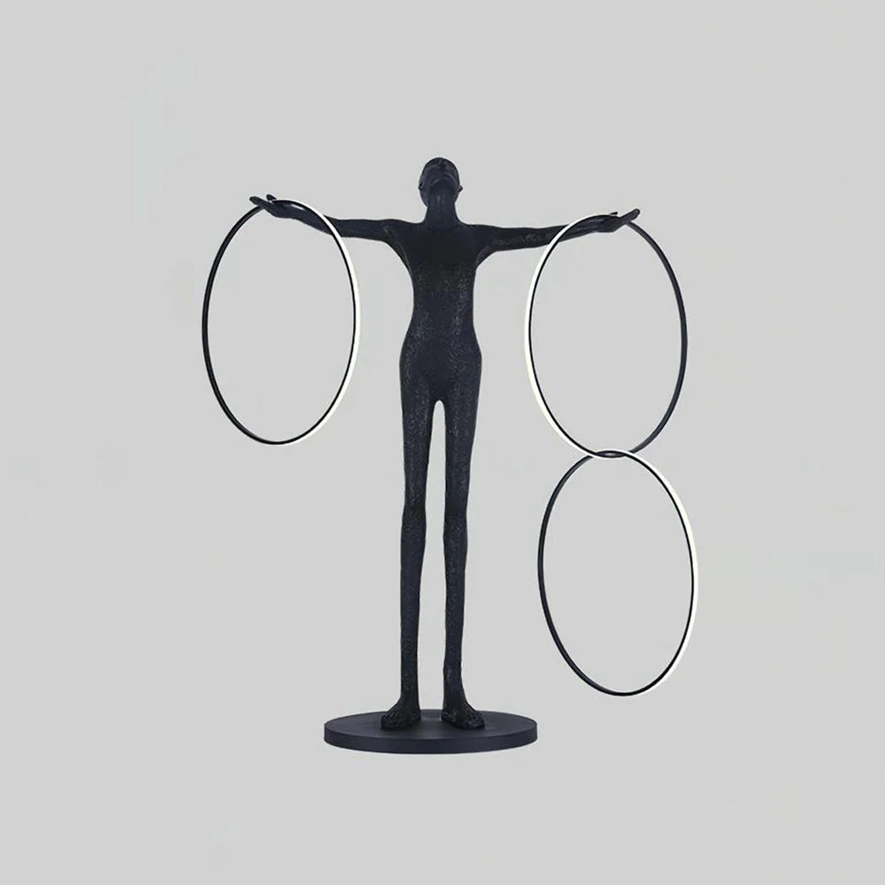 Liva Sculpture Ring Figure Floor Lamp - Nuvé
