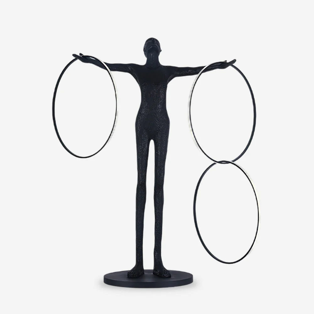 Liva Sculpture Ring Figure Floor Lamp - Nuvé