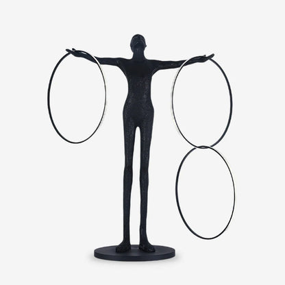 Liva Sculpture Ring Figure Floor Lamp - Nuvé
