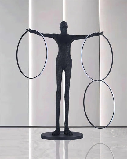 Liva Sculpture Ring Figure Floor Lamp - Nuvé