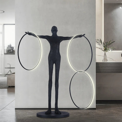 Liva Sculpture Ring Figure Floor Lamp - Nuvé