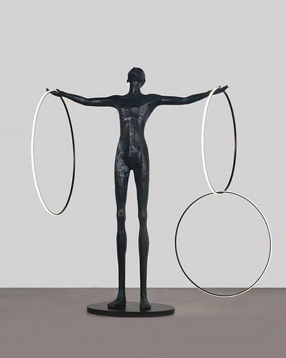 Liva Sculpture Ring Figure Floor Lamp - Nuvé