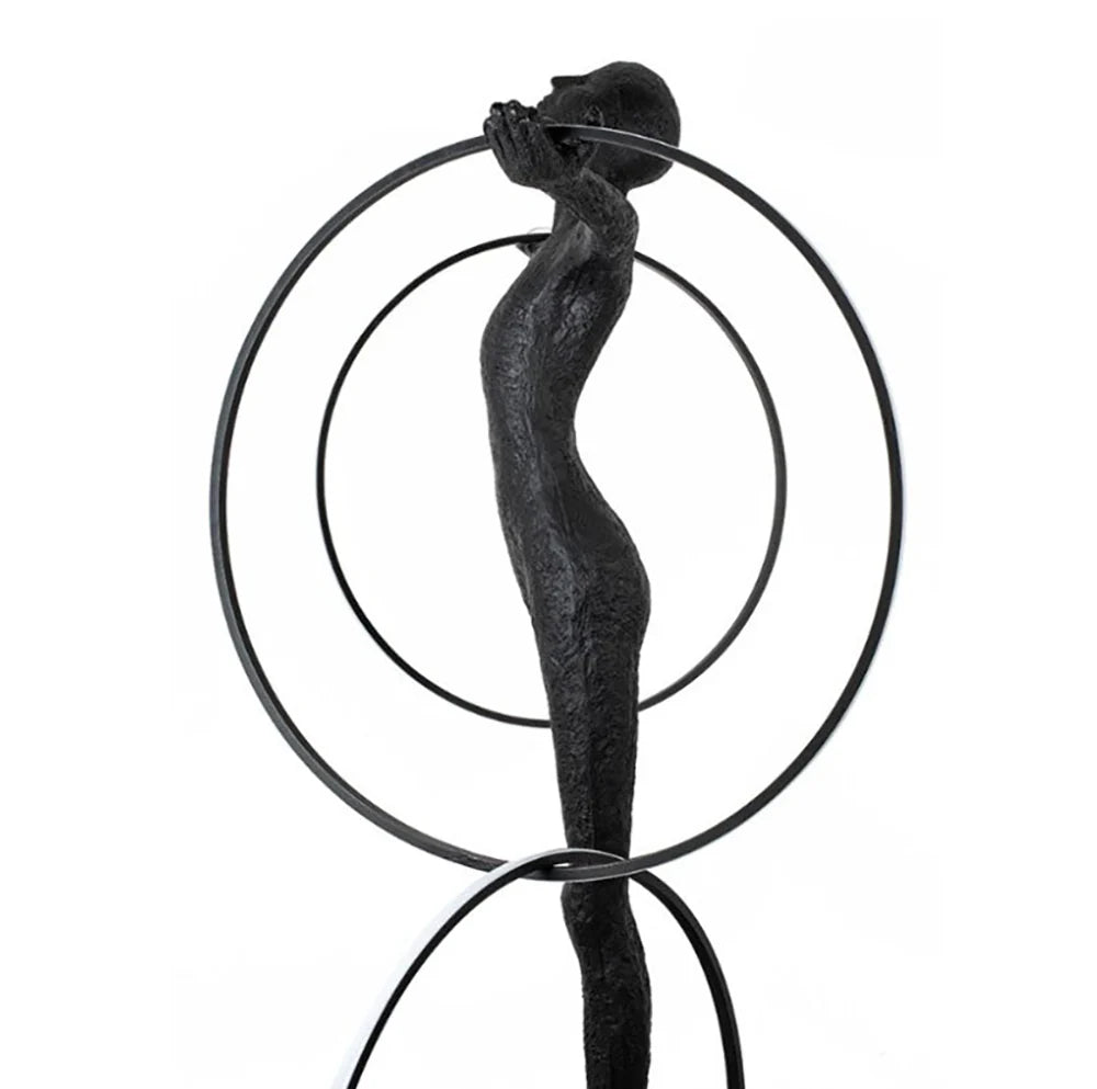Liva Sculpture Ring Figure Floor Lamp - Nuvé