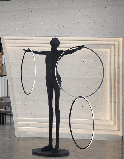 Liva Sculpture Ring Figure Floor Lamp - Nuvé