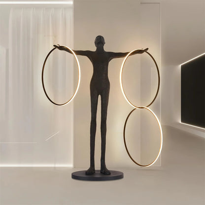 Liva Sculpture Ring Figure Floor Lamp - Nuvé