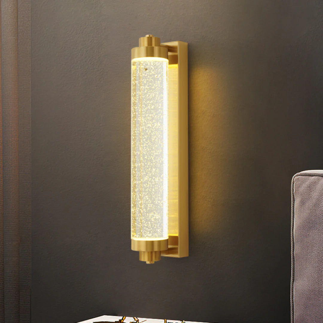 Long Tube Bubble Crystal Wall Lamp - Nuvé