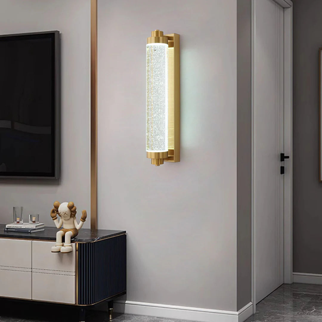 Long Tube Bubble Crystal Wall Lamp - Nuvé