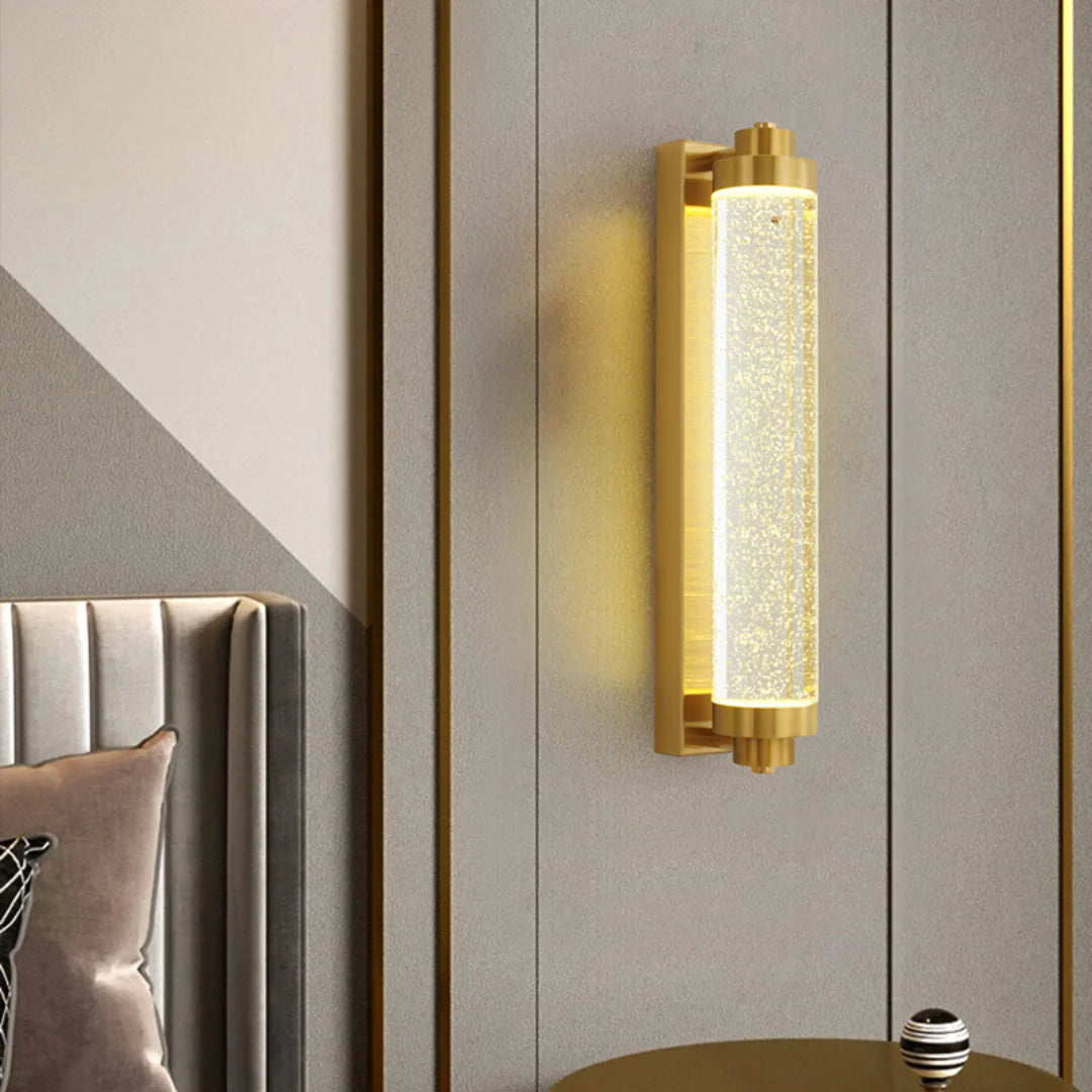 Long Tube Bubble Crystal Wall Lamp - Nuvé