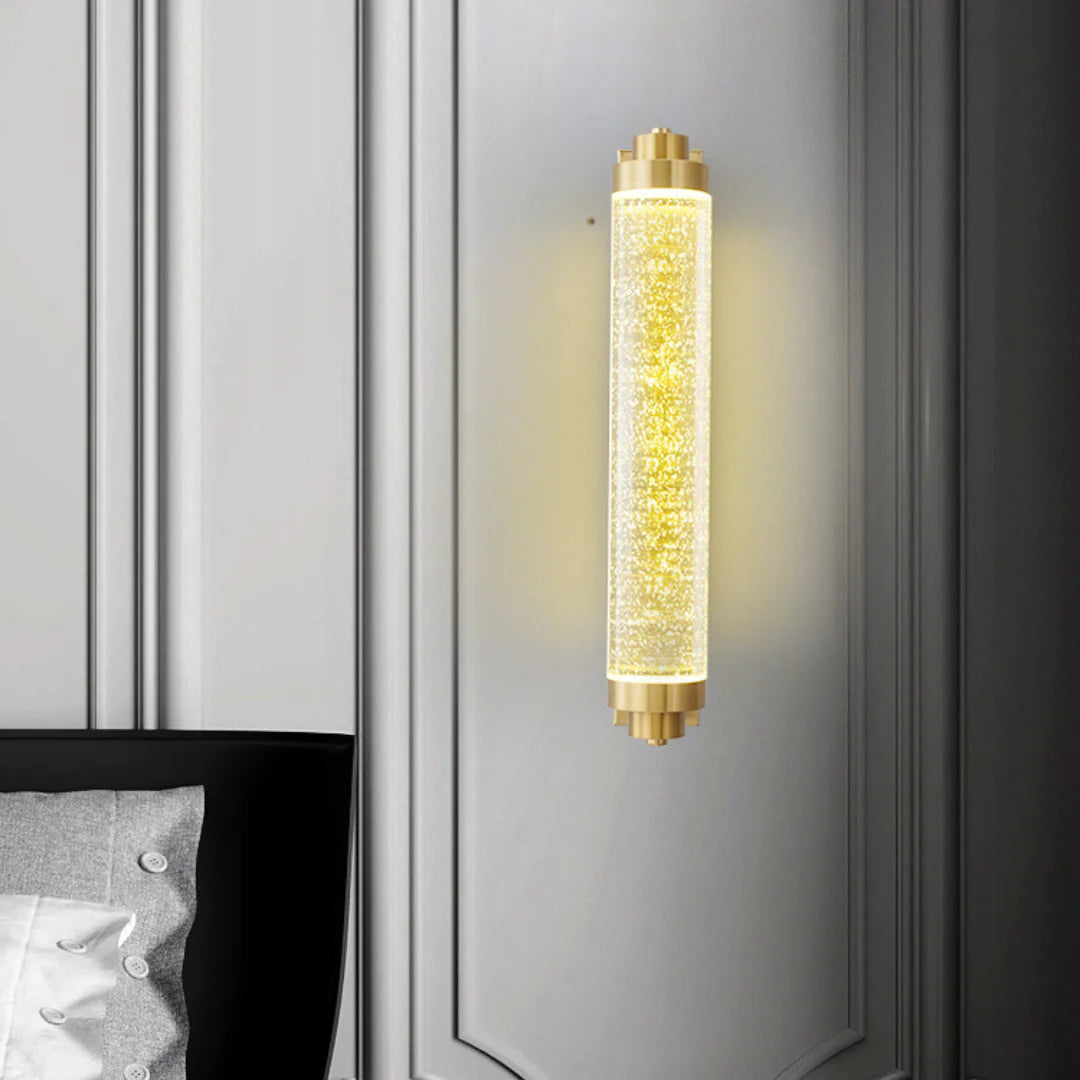Long Tube Bubble Crystal Wall Lamp - Nuvé