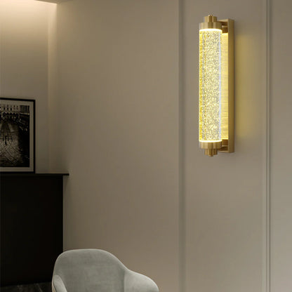 Long Tube Bubble Crystal Wall Lamp - Nuvé