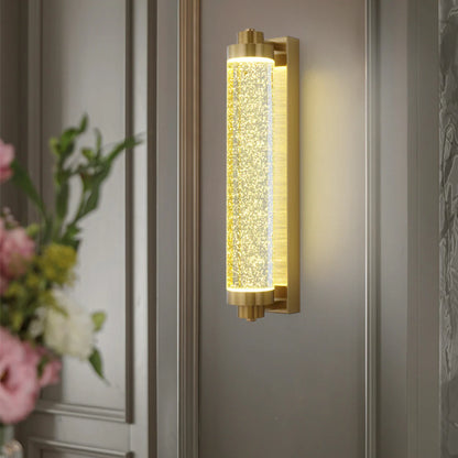 Long Tube Bubble Crystal Wall Lamp - Nuvé