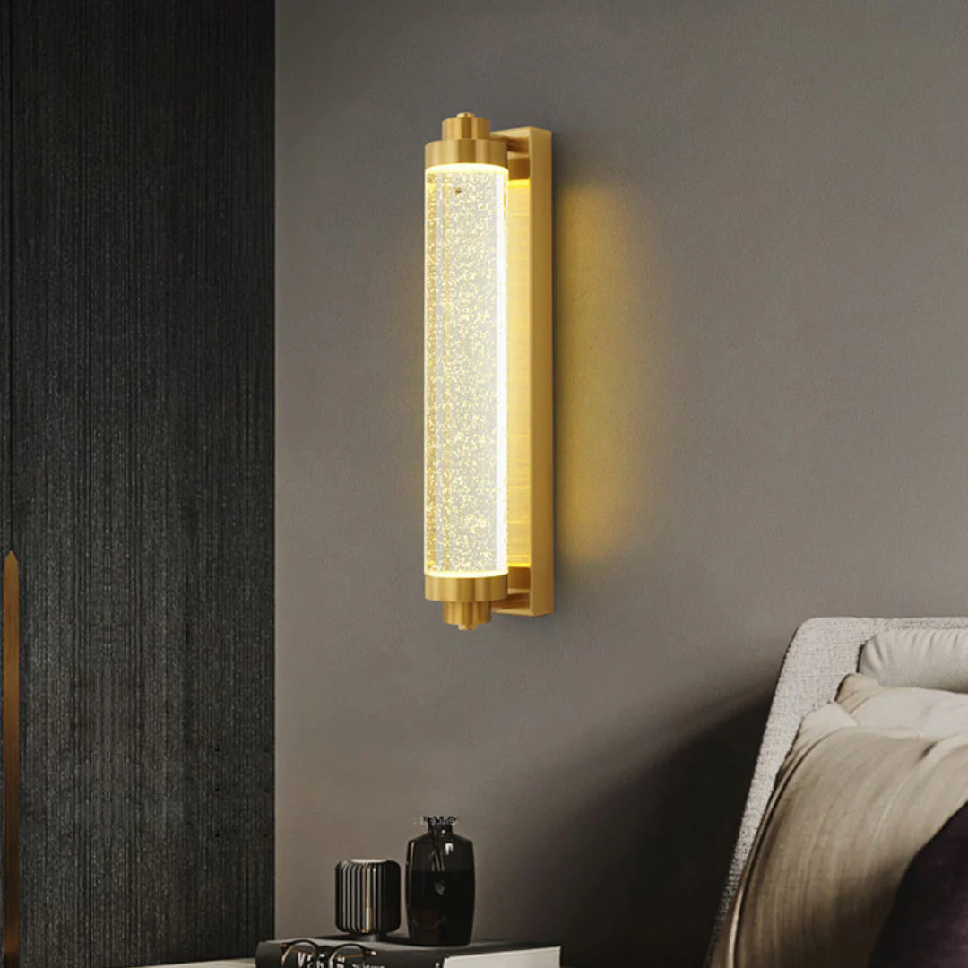 Long Tube Bubble Crystal Wall Lamp - Nuvé