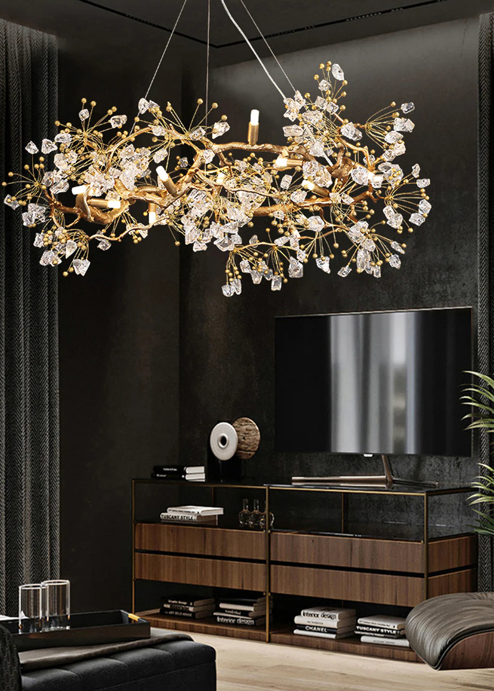 Lorna Berry Branch Shape Glass Chandelier - Nuvé