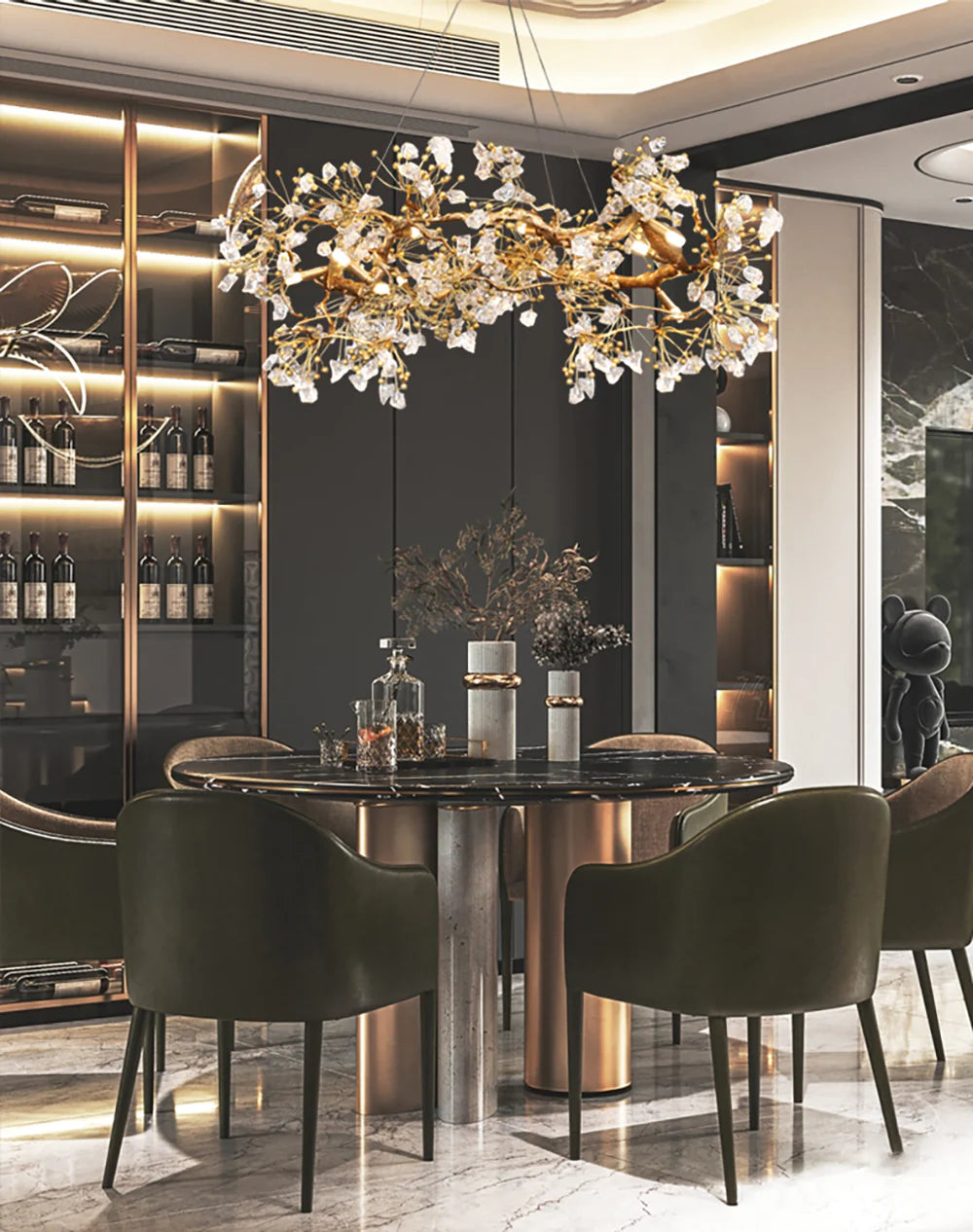 Lorna Berry Branch Shape Glass Chandelier - Nuvé