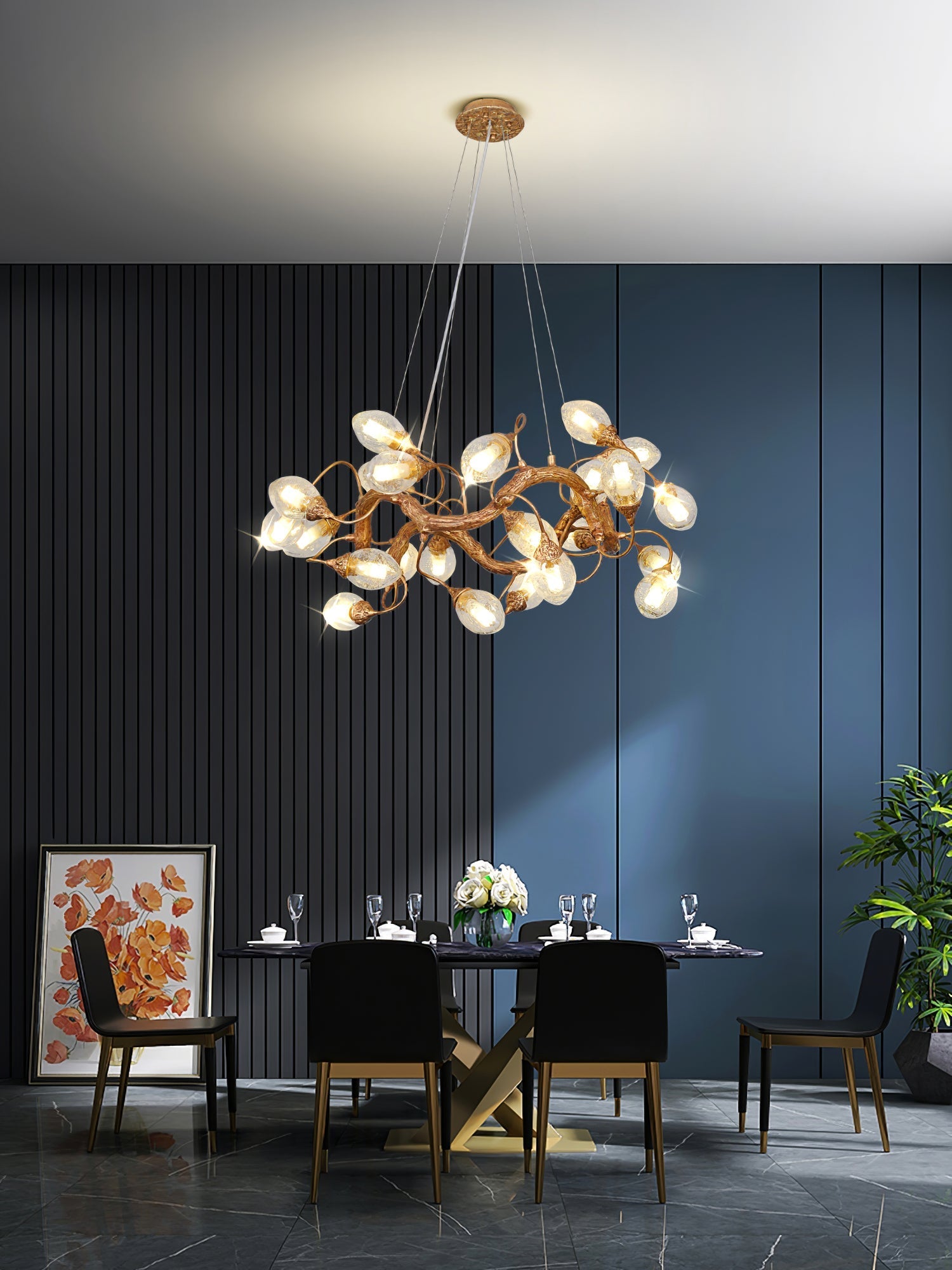 Lotus Brass Chandeliers - Nuvé