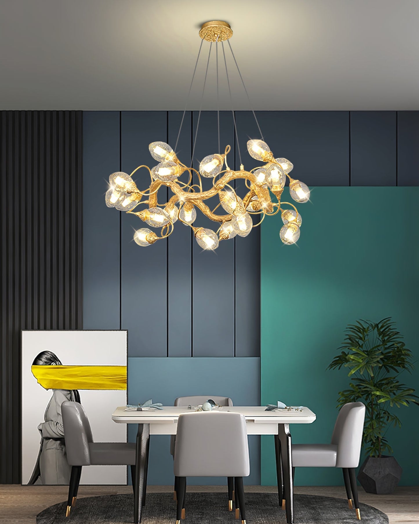 Lotus Brass Chandeliers - Nuvé