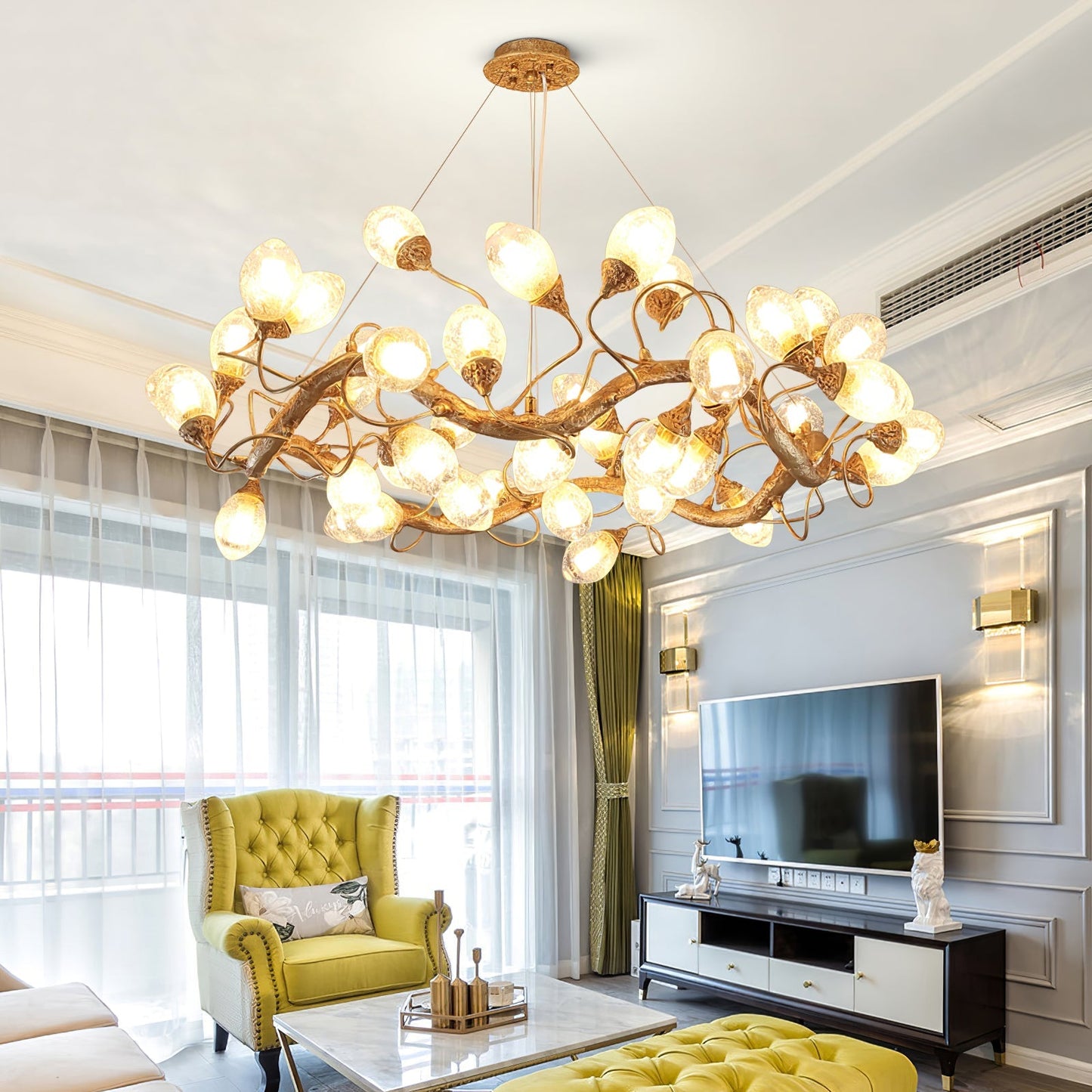 Lotus Brass Chandeliers - Nuvé