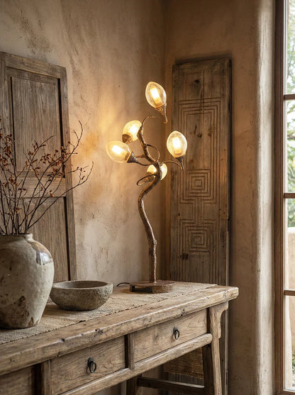 Lotus Brass Table Lamp - Nuvé
