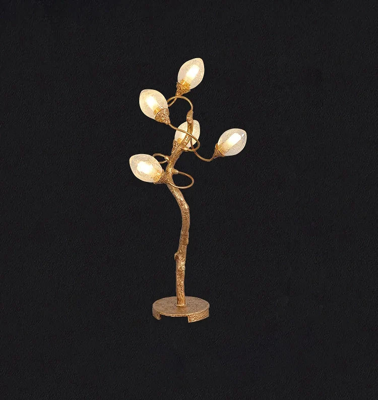 Lotus Brass Table Lamp - Nuvé