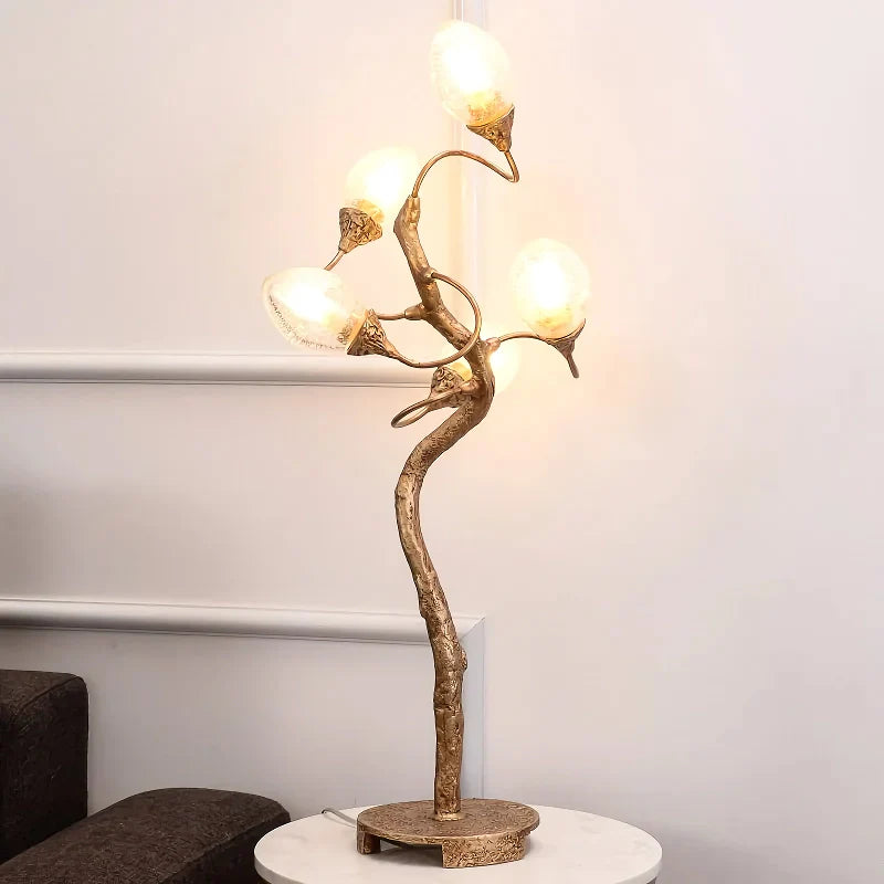 Lotus Brass Table Lamp - Nuvé