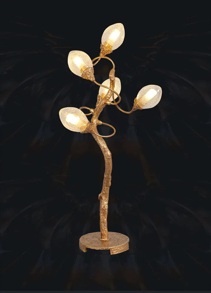 Lotus Brass Table Lamp - Nuvé