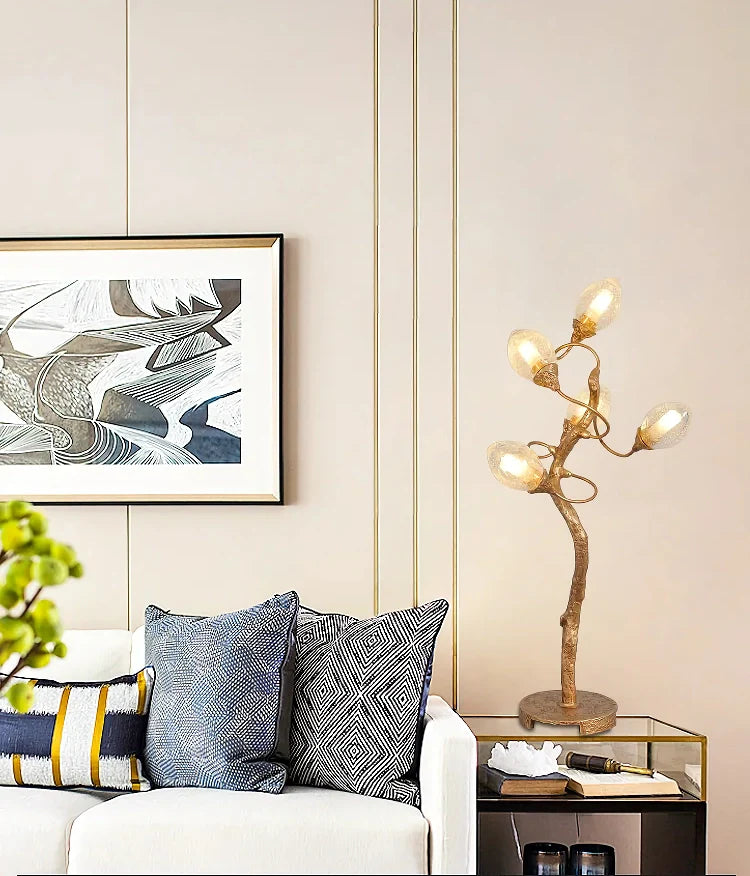 Lotus Brass Table Lamp - Nuvé