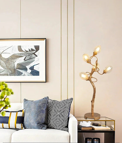 Lotus Brass Table Lamp - Nuvé