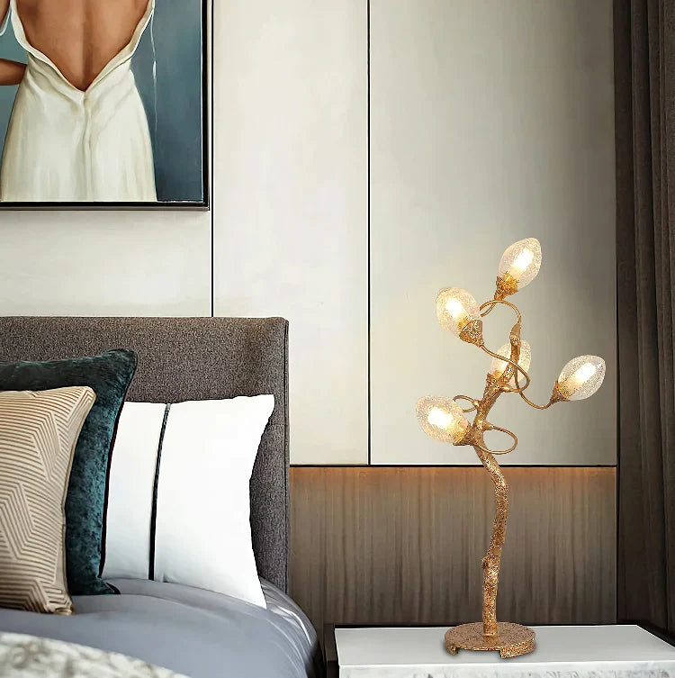 Lotus Brass Table Lamp - Nuvé