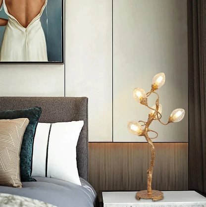 Lotus Brass Table Lamp - Nuvé