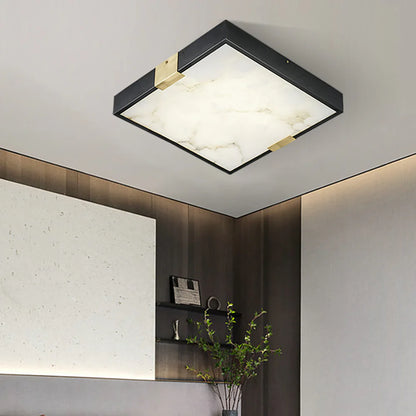 Square Lucien Alabaster Ceiling Light - Nuvé