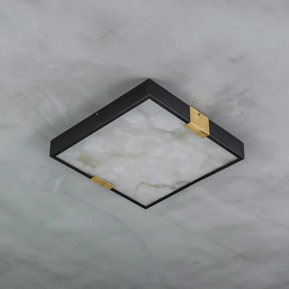 Square Lucien Alabaster Ceiling Light - Nuvé