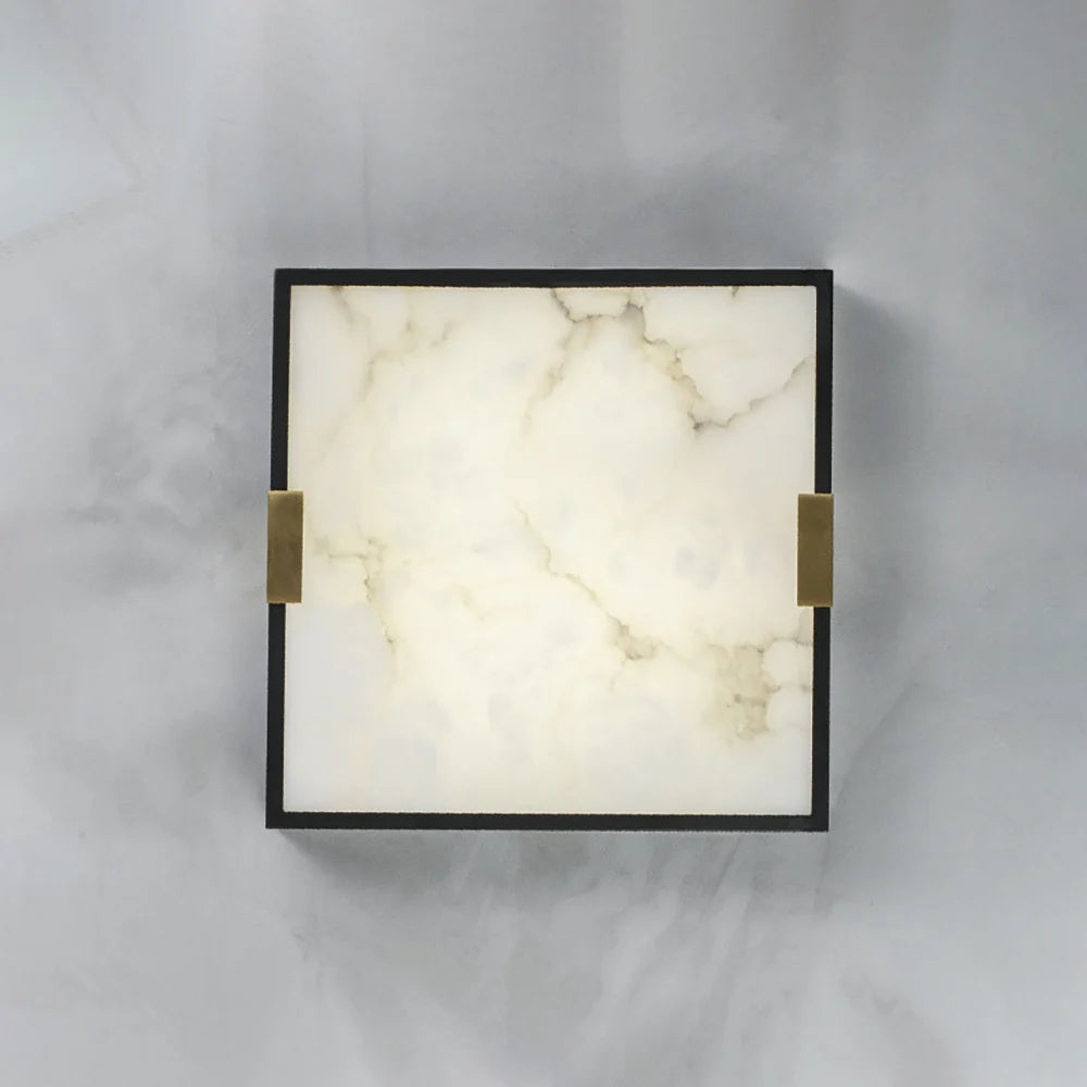 Square Lucien Alabaster Ceiling Light - Nuvé