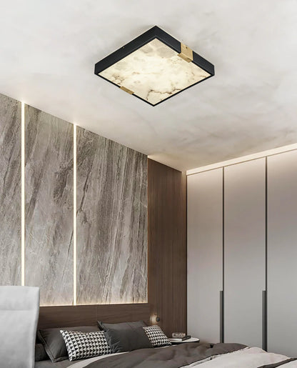 Square Lucien Alabaster Ceiling Light - Nuvé