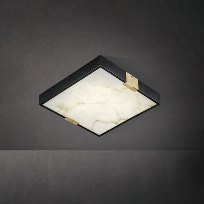 Square Lucien Alabaster Ceiling Light - Nuvé