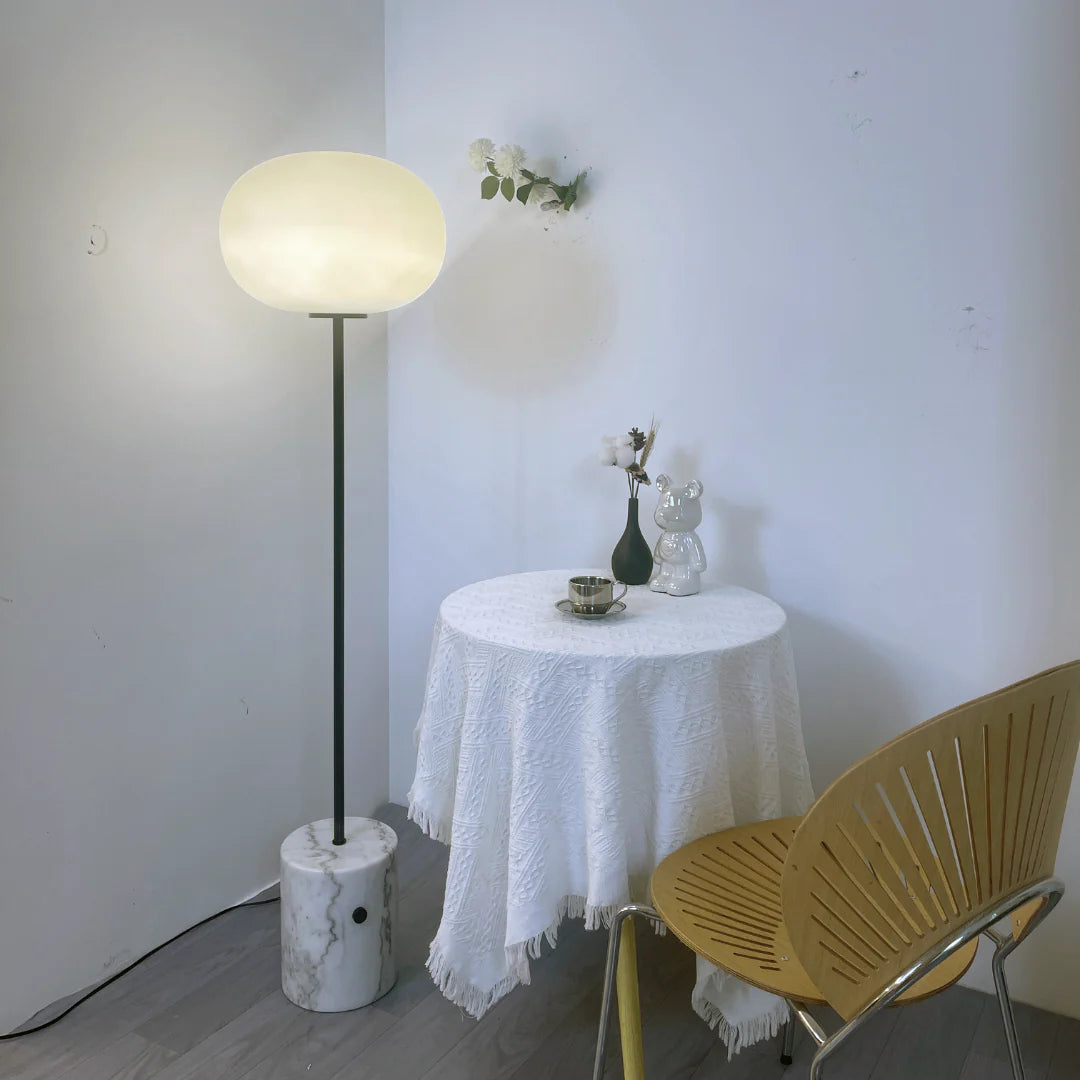 Glass Jwda Marble Floor Lamp - Nuvé