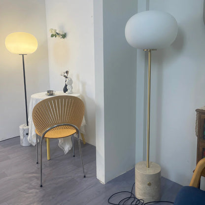 Glass Jwda Marble Floor Lamp - Nuvé