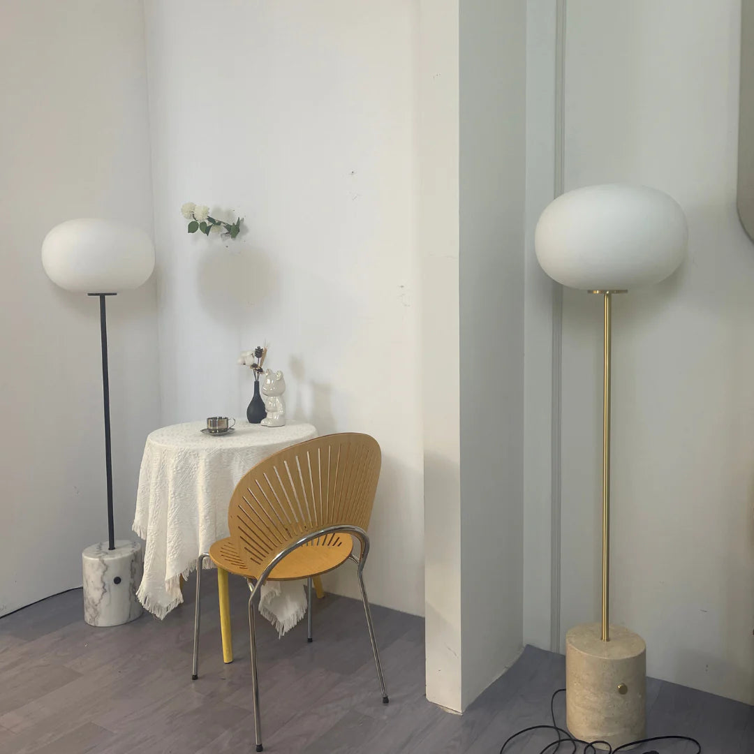 Glass Jwda Marble Floor Lamp - Nuvé