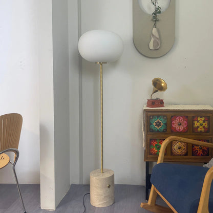Glass Jwda Marble Floor Lamp - Nuvé