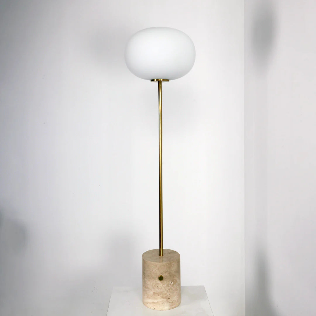 Glass Jwda Marble Floor Lamp - Nuvé