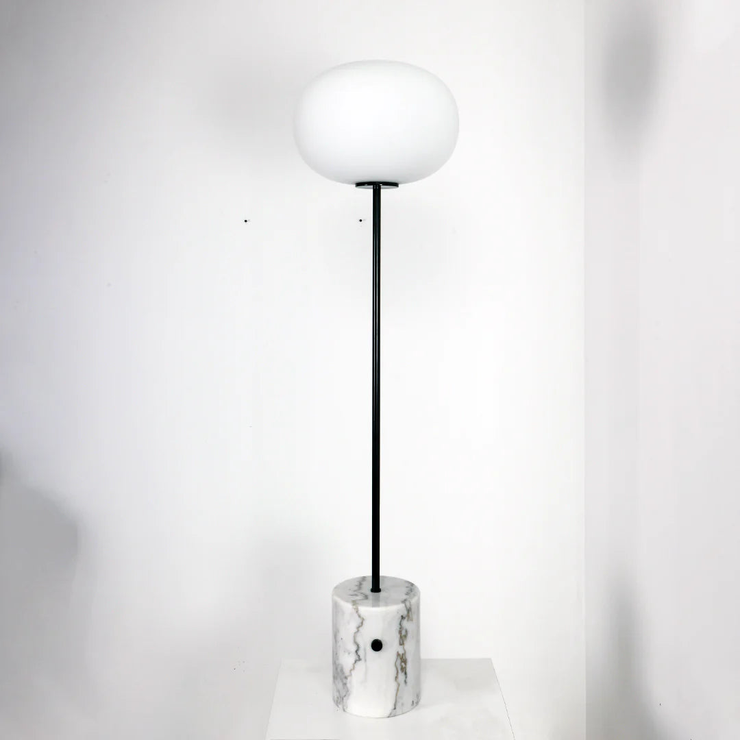 Glass Jwda Marble Floor Lamp - Nuvé